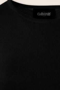 New Collectif Clothing Chrissie Strickoberteil In Schwarz