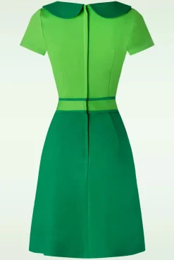 Best Vixen Collard Mod Kleid In Grun