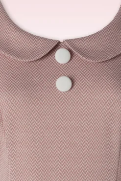 Sale Vixen Collard Mod Kleid In Puderrosa