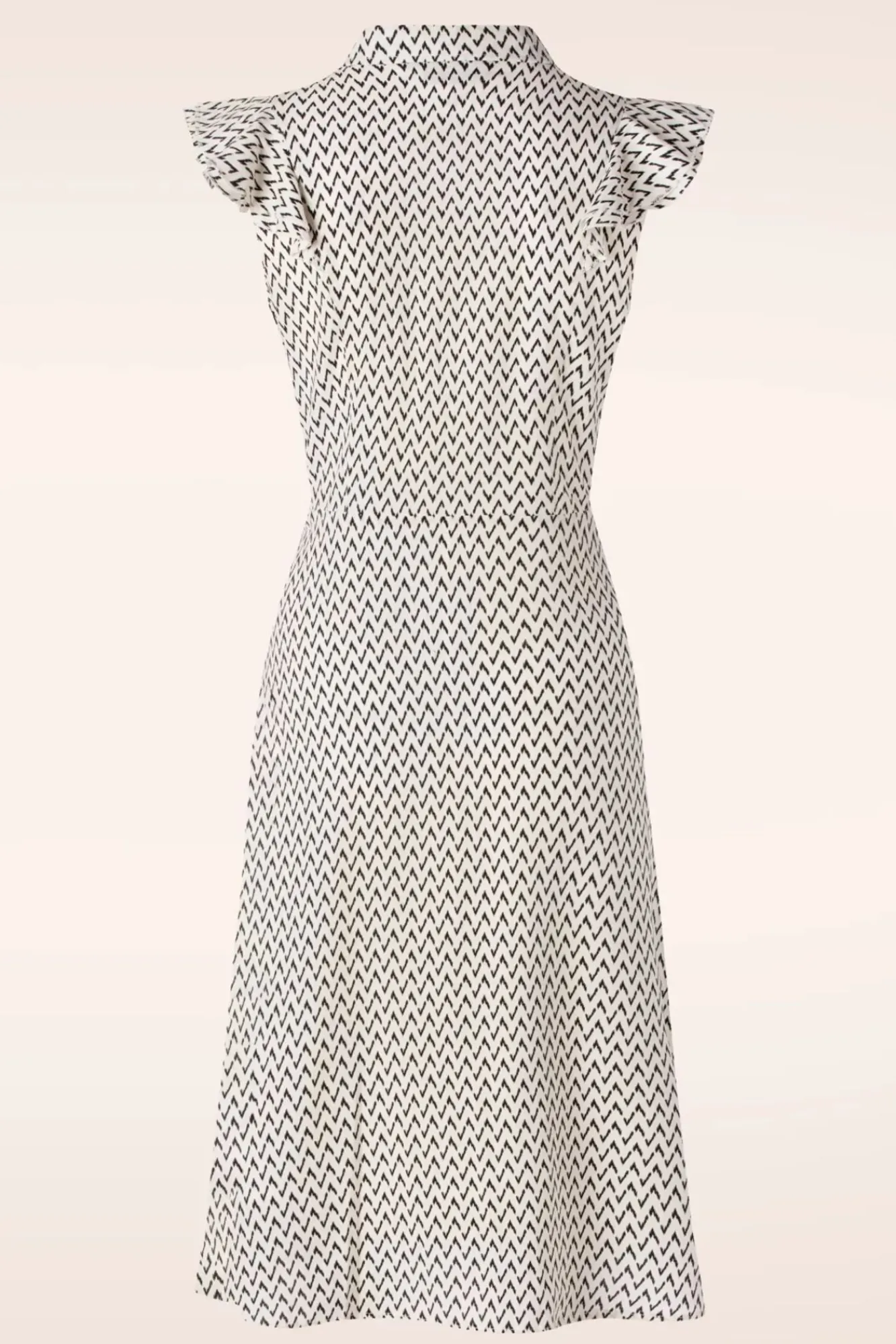 Fashion Vixen Crepe Flare Kleid In Creme