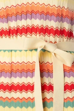 Fashion King Louie Deep V-Strickkleid Hadley In Creme