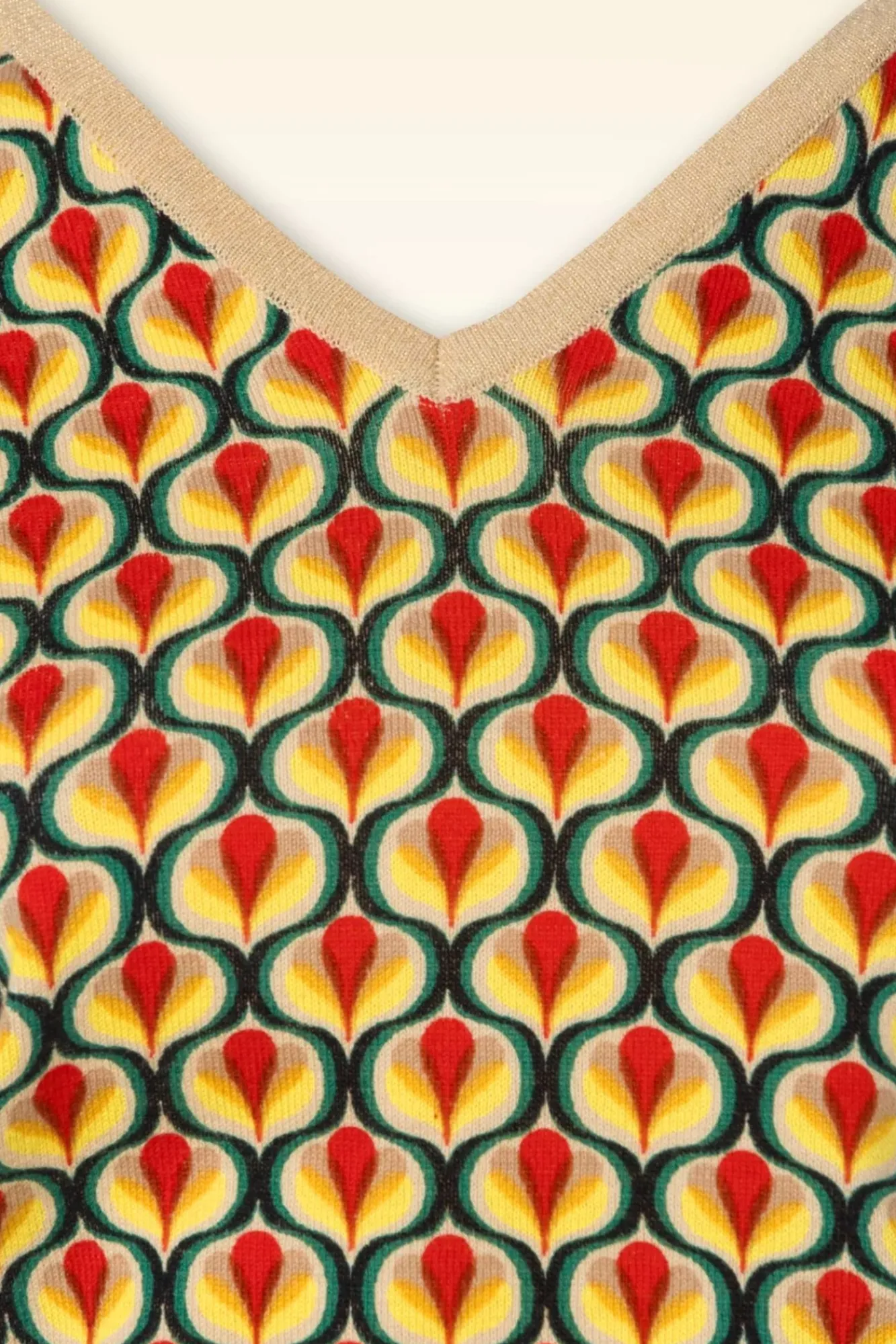 Cheap King Louie Deep V-Top Indy In Creme