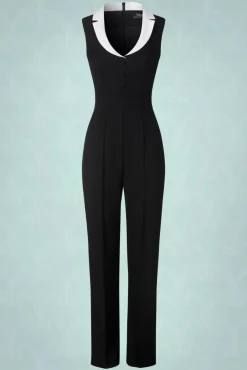 Fashion Vintage Diva Der Luchia Jumpsuit In Schwarz