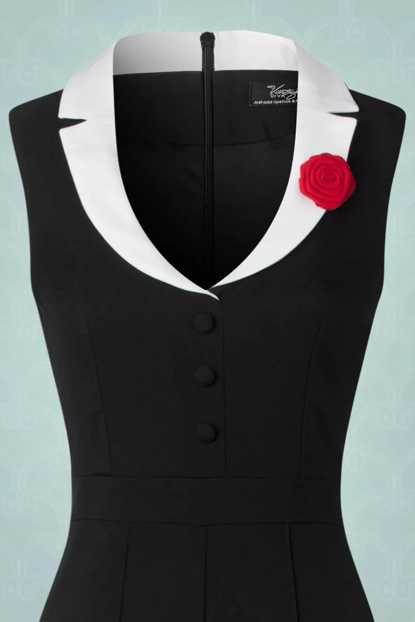 Fashion Vintage Diva Der Luchia Jumpsuit In Schwarz