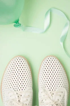 Store Rollie Derby-Punch-Schuhe In Off White