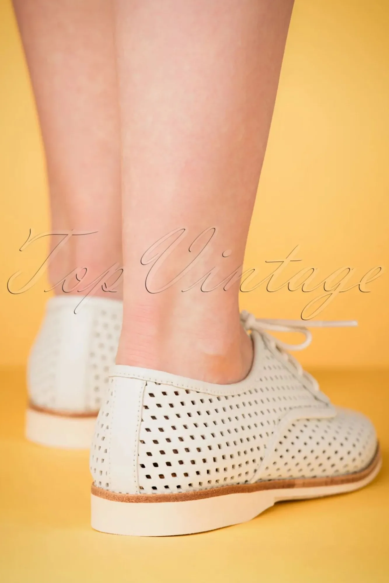 Store Rollie Derby-Punch-Schuhe In Off White