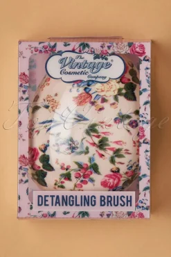 Discount The Vintage Cosmetic Company Detangling Floral Burste In Elfenbein