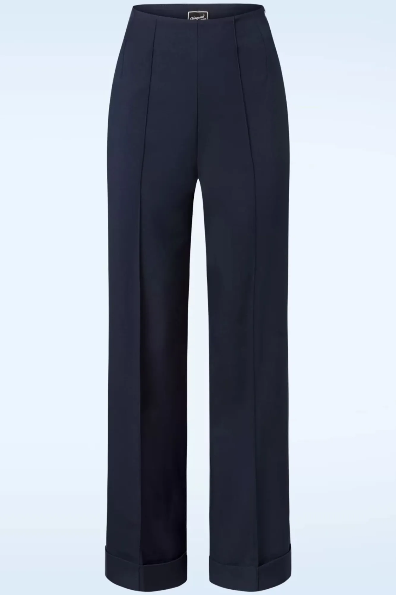 Fashion Glamour Bunny Business Babe Diadora Weite Anzughose In Navy