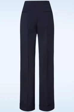 Fashion Glamour Bunny Business Babe Diadora Weite Anzughose In Navy