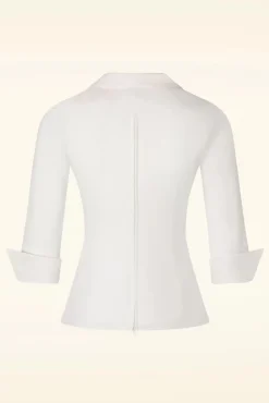 Online Glamour Bunny Business Babe Dianne Bluse In Crispy Weis