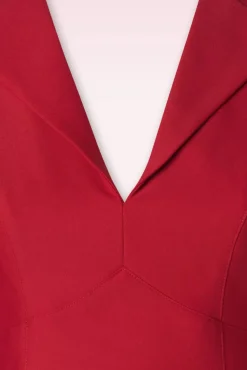 Clearance Glamour Bunny Business Babe Dianne Bluse In Rot