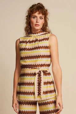 Best Sale King Louie Dita Tunic Top Carmine In Mock Orange