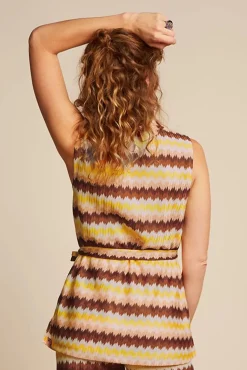 Best Sale King Louie Dita Tunic Top Carmine In Mock Orange