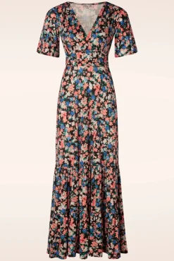 Clearance Vintage Chic for Topvintage Ditsy Maxi Kleid In Schwarz