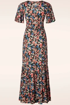 Clearance Vintage Chic for Topvintage Ditsy Maxi Kleid In Schwarz