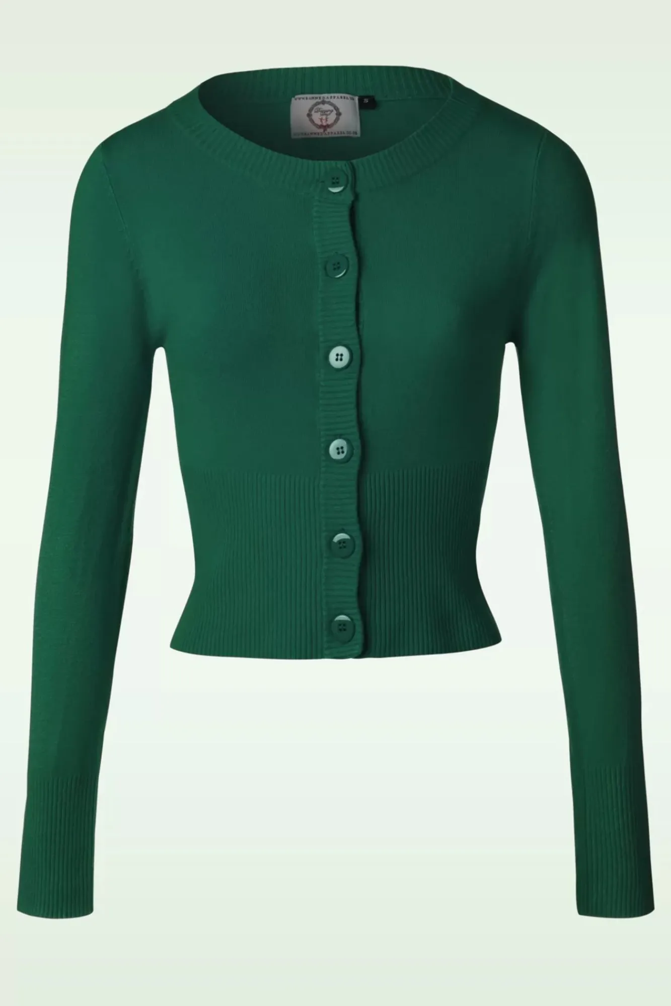 Hot Banned Retro Dolly Cardigan In Dunkelgrun