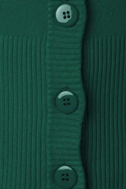 Hot Banned Retro Dolly Cardigan In Dunkelgrun