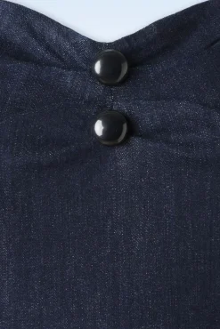 Store Collectif Clothing Dolores Denim Doll Kleid In Blau