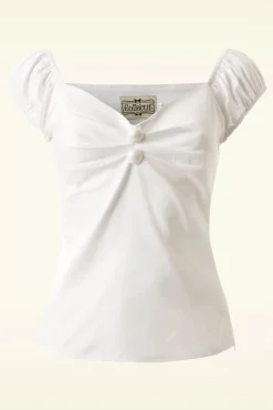 Cheap Collectif Clothing Dolores Top Carmen White