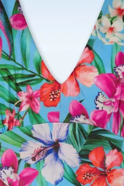 Cheap Vintage Chic for Topvintage Dory Tropical Bleistiftkleid In Blau