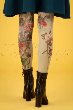 Sale Marie Antoilette Dragees Strumpfhose In Beige Und Grun