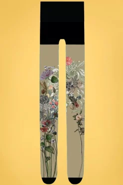 Sale Marie Antoilette Dragees Strumpfhose In Beige Und Grun