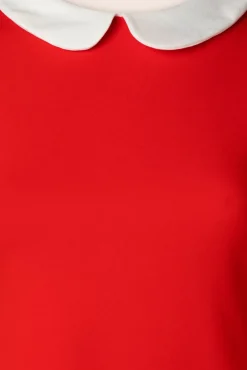 Shop Vintage Chic for Topvintage Ebony Kleid In Oranger Rot