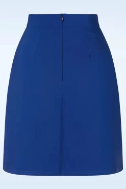 Shop Vintage Chic for Topvintage Edith A-Linien-Rock In Konigsblau