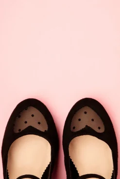 Store Banned Retro Elegante Punkte-Pumps In Schwarz