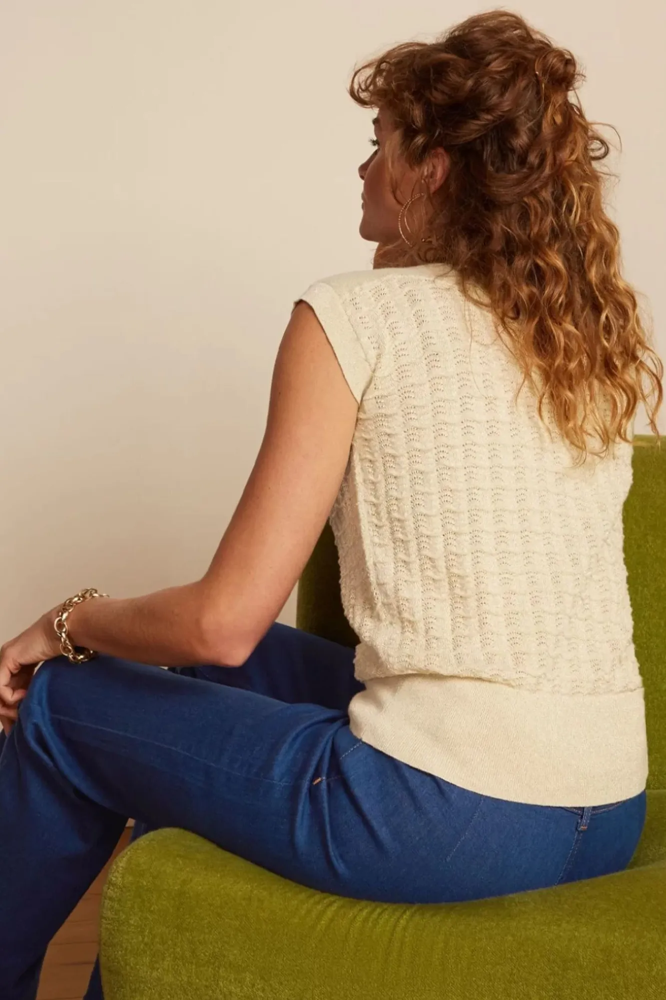 Outlet King Louie Erin Palette Top In Creme