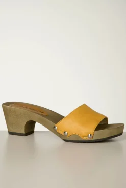 Cheap Gru00fcnbein Erni Slip On Clogs In Gelb