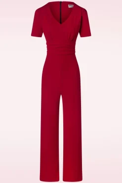 Outlet Vintage Chic for Topvintage Evelynn Jumpsuit In Rot