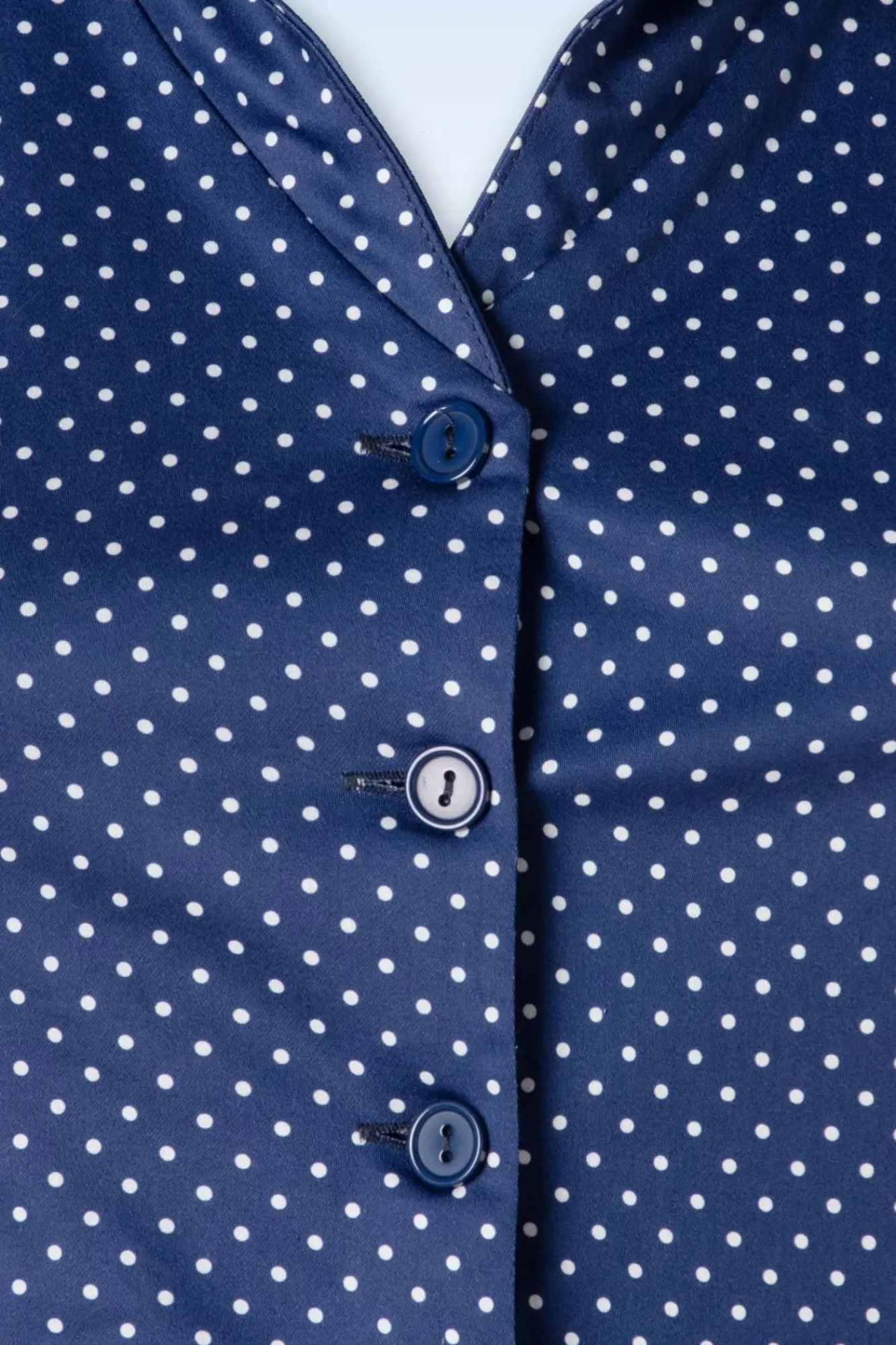 Cheap Topvintage Boutique Collection Exklusiv Bei Topvintage ~ Angie Polkadot Swing Kleid In Marineblau Und Weis