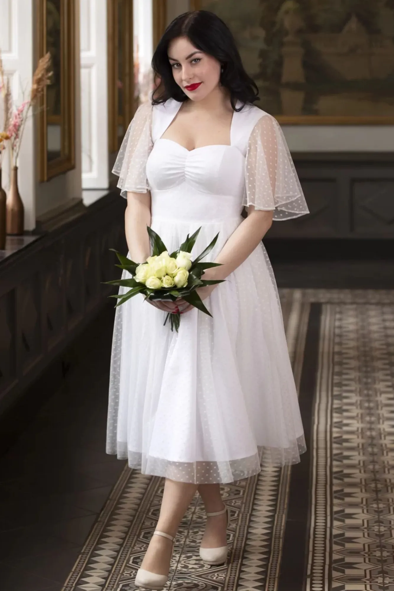 Store Topvintage Boutique Collection Exklusiv Von Topvintage ~ Holly Bridal Swing Kleid In Weis