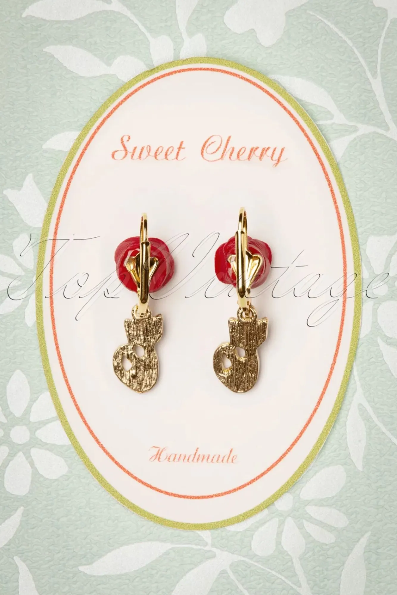 Flash Sale Sweet Cherry Feine Katzenohrringe In Gold
