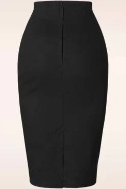 Outlet Collectif Clothing Fiona Bleistiftrock In Schwarz