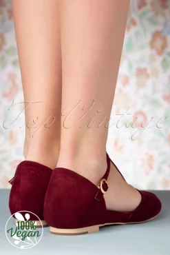 Store Charlie Stone Flache London T-Riemen In Weinrot