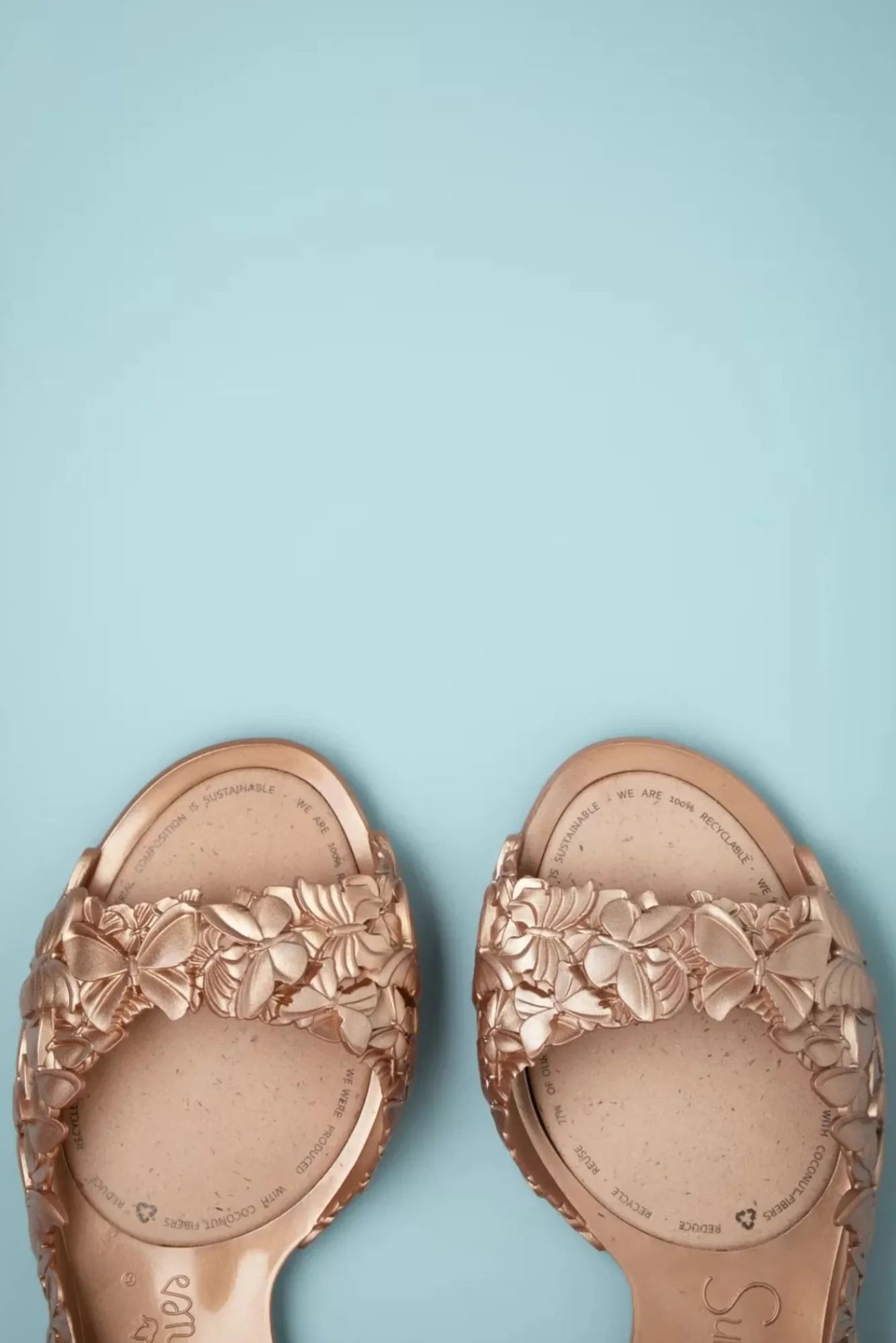 Shop Sunies Flexi Schmetterlings Flipflop Sandalen In Kupfer