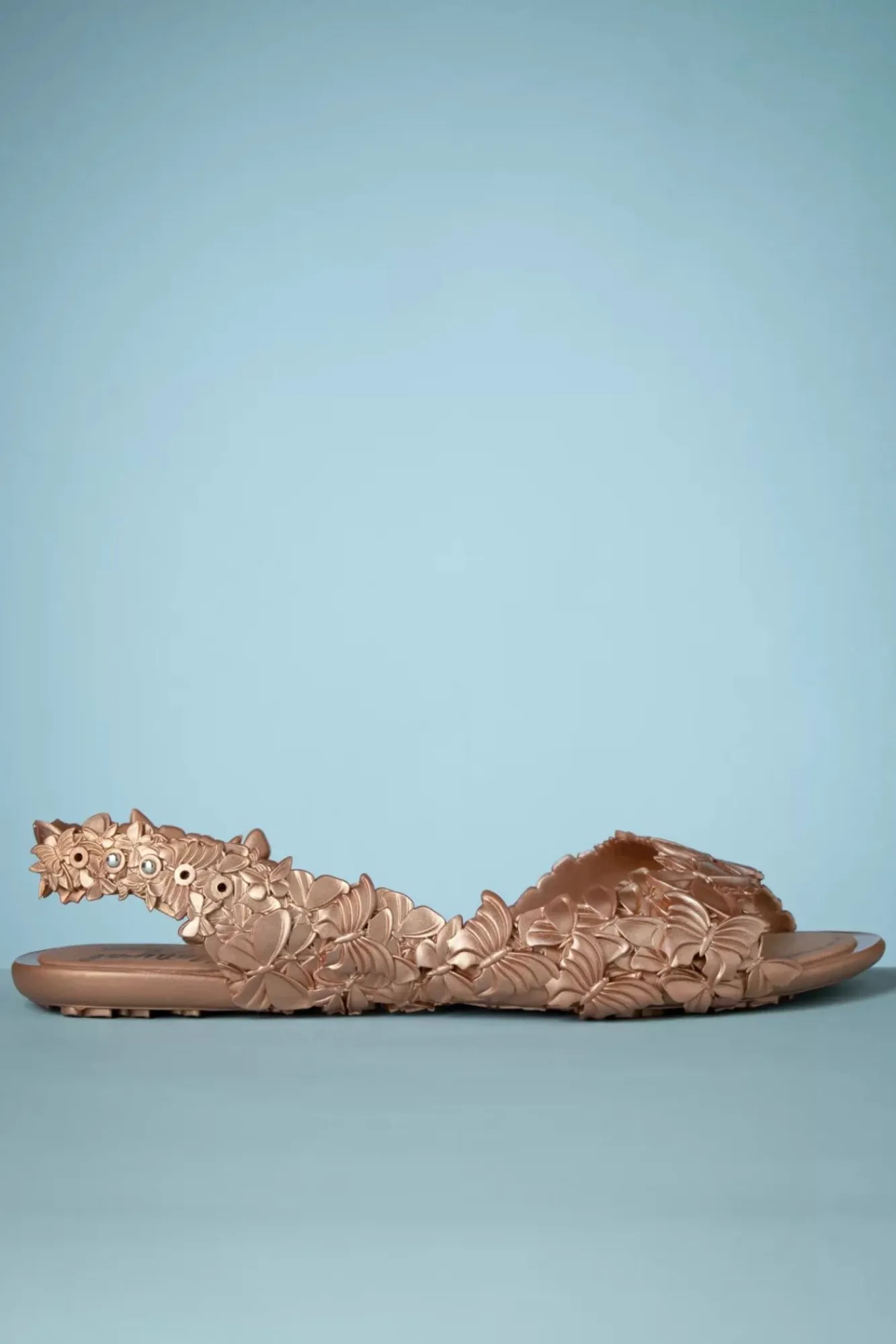 Shop Sunies Flexi Schmetterlings Flipflop Sandalen In Kupfer