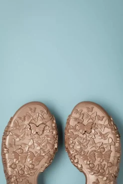 Shop Sunies Flexi Schmetterlings Flipflop Sandalen In Kupfer