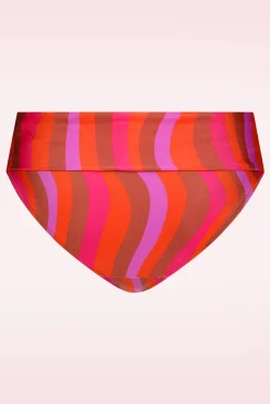 New TC Beach Flipover Shiny Waves Bikinihose In Multi