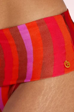 New TC Beach Flipover Shiny Waves Bikinihose In Multi