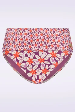 Cheap TC Beach Flipover-Bikinihose „Summer Flowers" In Lila
