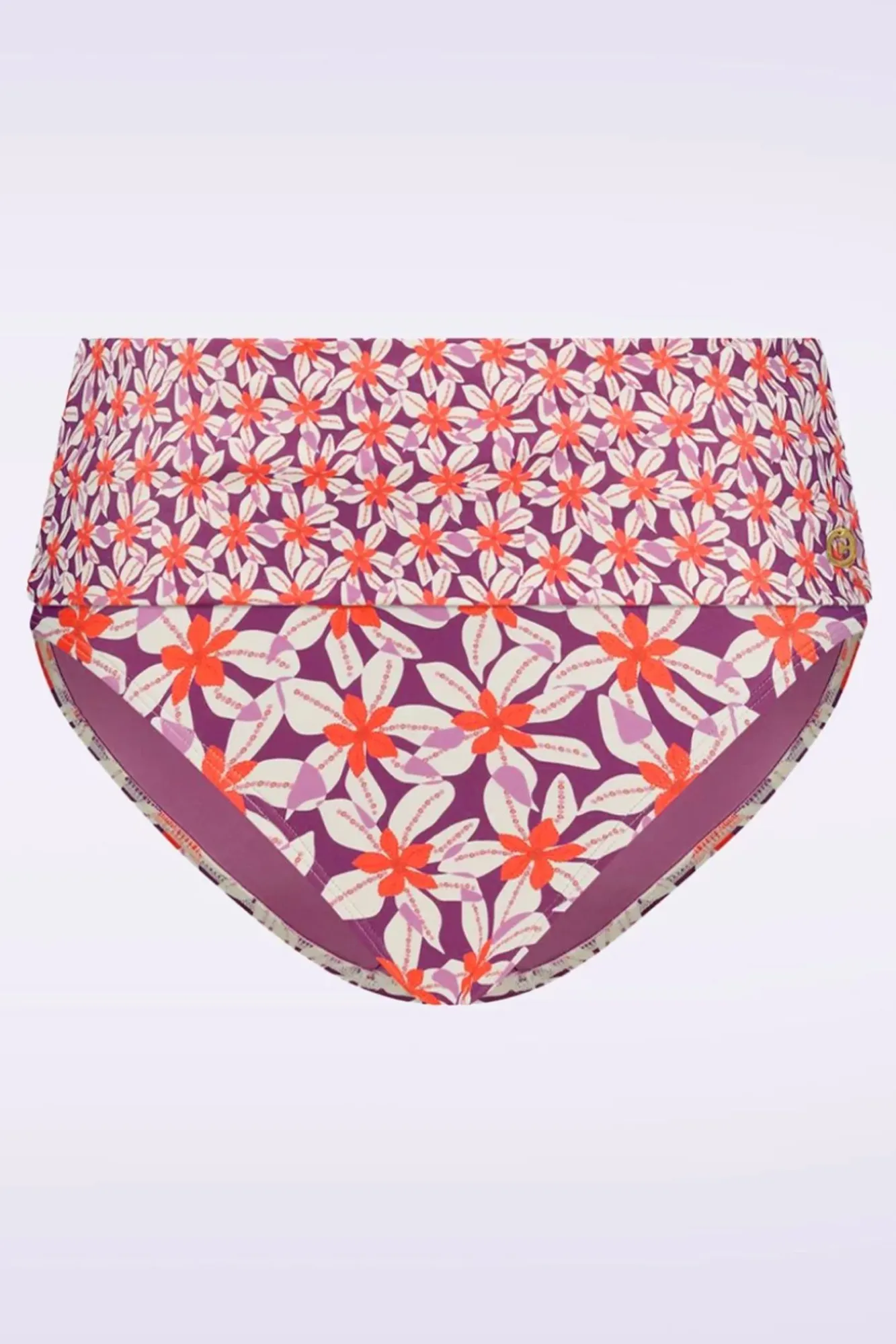 Cheap TC Beach Flipover-Bikinihose „Summer Flowers" In Lila
