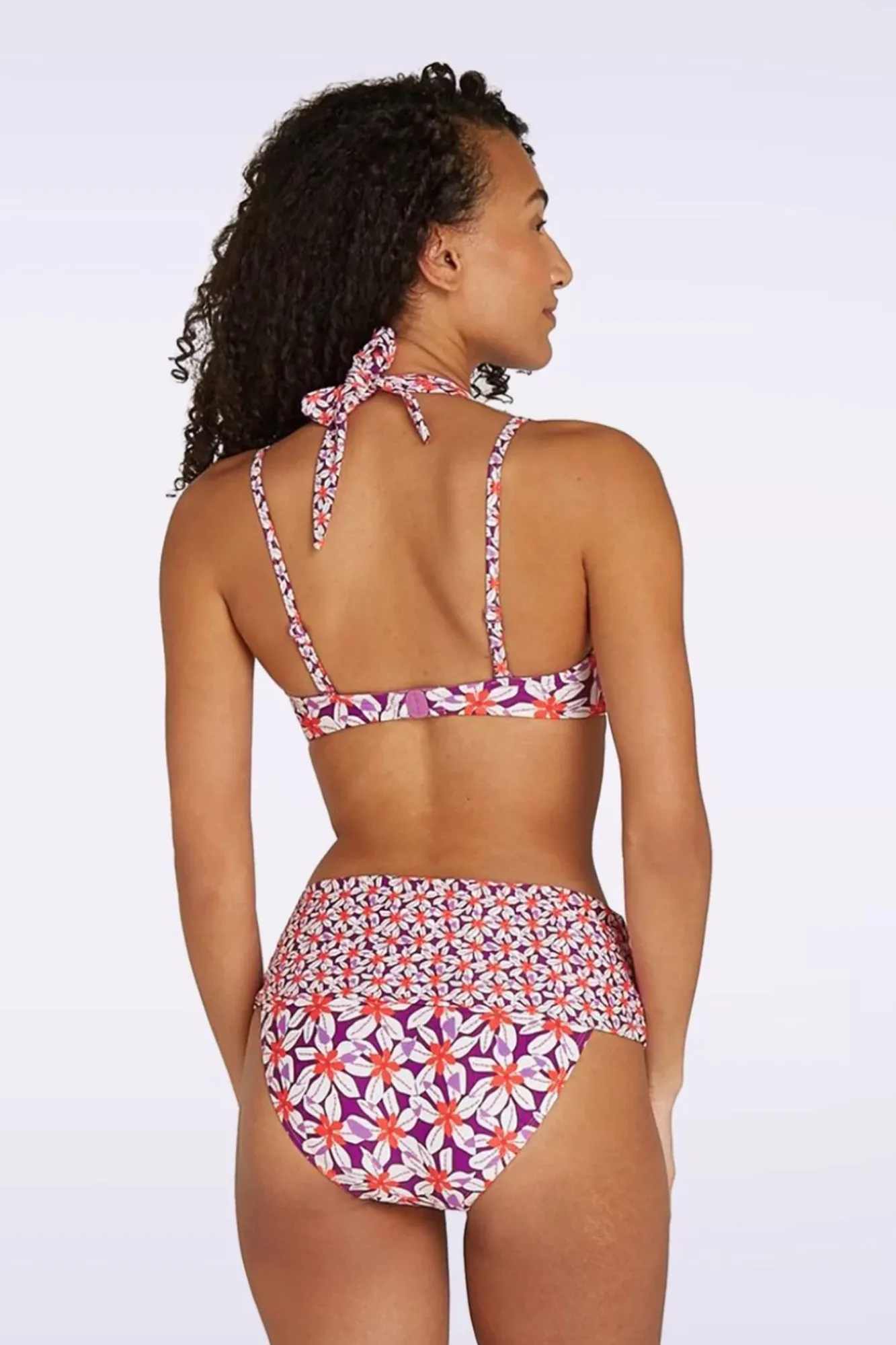 Cheap TC Beach Flipover-Bikinihose „Summer Flowers" In Lila