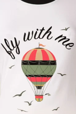 Cheap Banned Retro Fly With Me T-Shirt In Off White