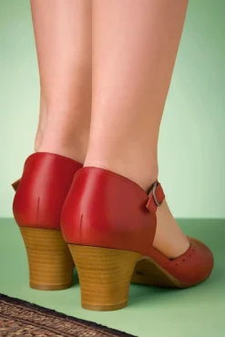 Online Miz Mooz Focus Leder Mary Jane Pumps In Scharlachrot