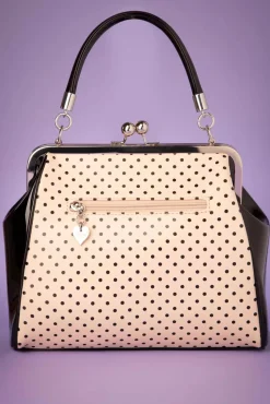 Best Sale Banned Retro Frances Polka Star Bag In Schwarz Und Blush