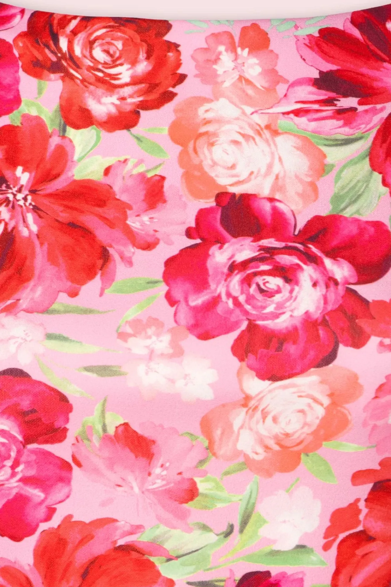 Online Vintage Chic for Topvintage Francine Floral Swing Kleid In Rosa