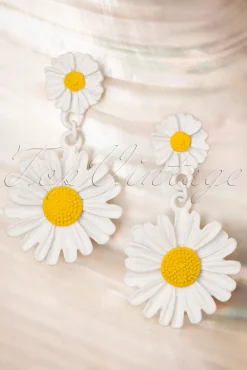 Best Topvintage Boutique Collection Freundliche Wildflower-Ohrringe In Weis